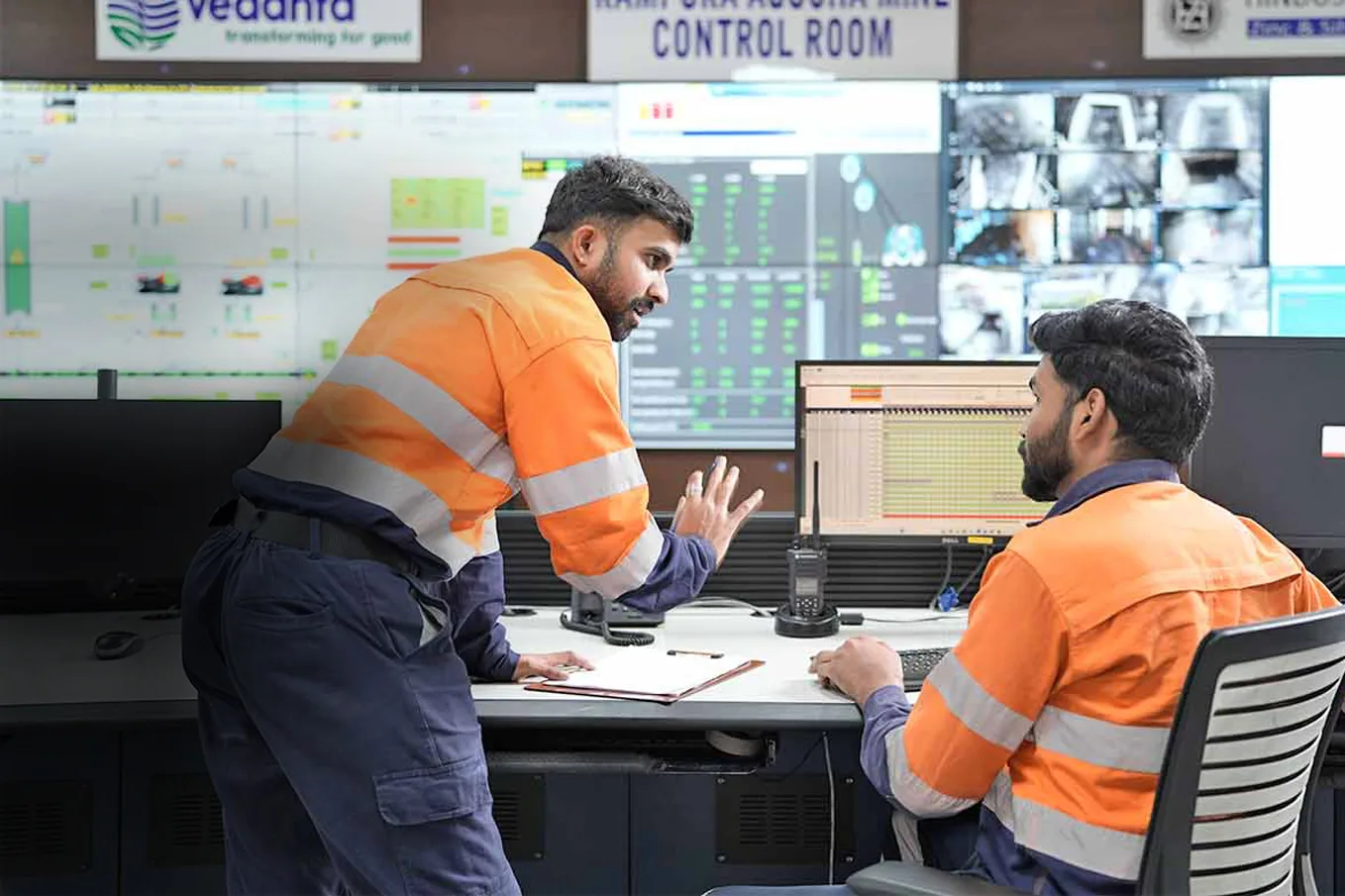 Mine control room showing intelligent operations